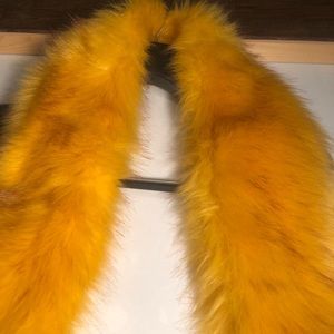 Yellow Faux fur wrap